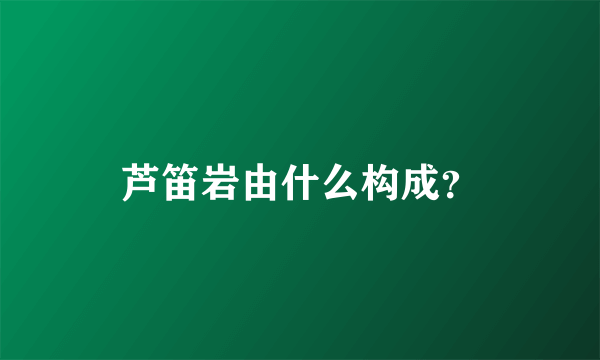 芦笛岩由什么构成？