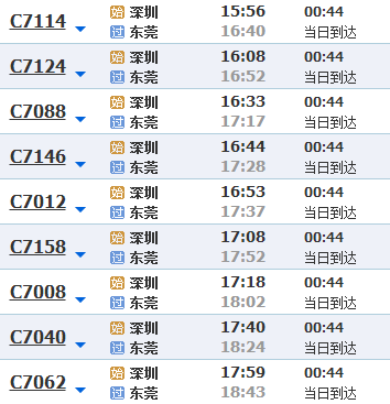 从深圳到东莞的高铁多长时间啊？