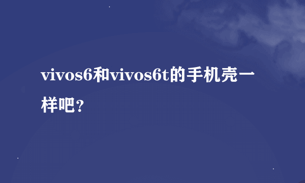 vivos6和vivos6t的手机壳一样吧？