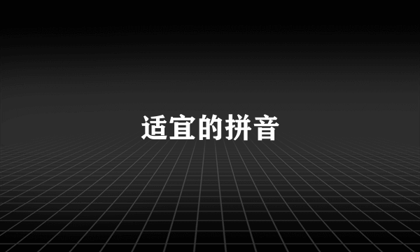 适宜的拼音