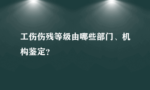 工伤伤残等级由哪些部门、机构鉴定？