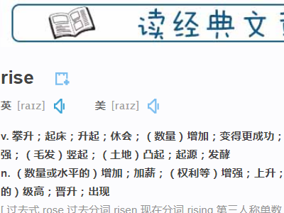 rise是什么意思？