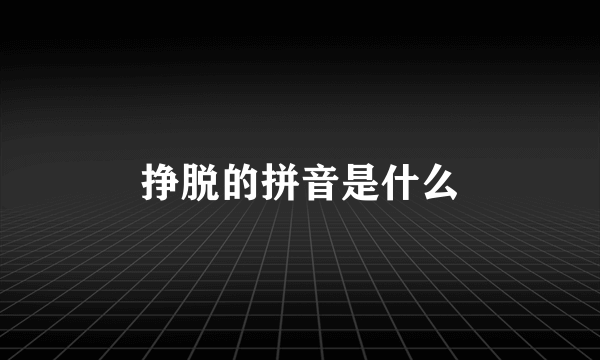 挣脱的拼音是什么