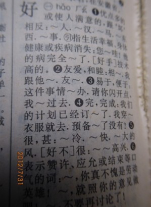 新华字典中字后的“字条”是什么意思