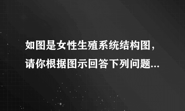 如图是女性生殖系统结构图，请你根据图示回答下列问题．（1）图中，能够分泌雌性激素的器官是______，能