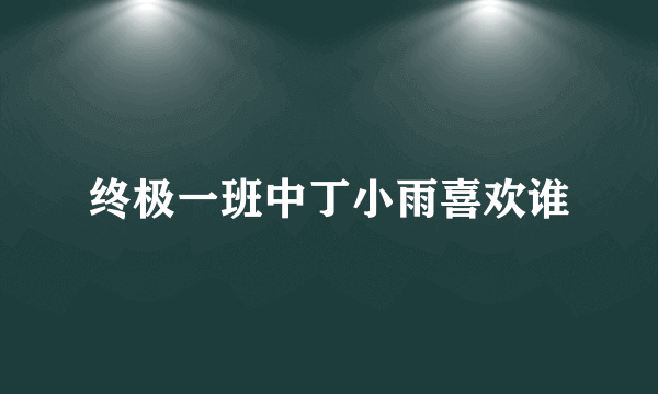 终极一班中丁小雨喜欢谁