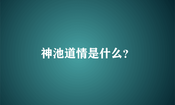 神池道情是什么？