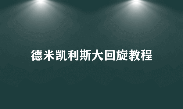 德米凯利斯大回旋教程