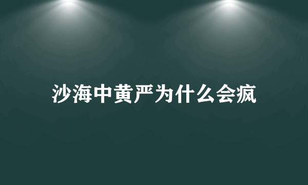 沙海中黄严为什么会疯