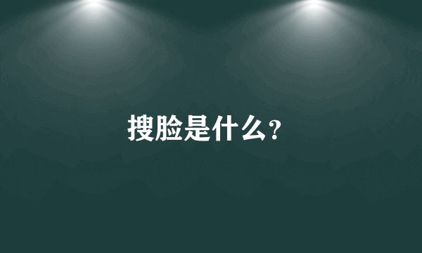 搜脸是什么？