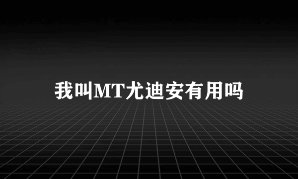 我叫MT尤迪安有用吗