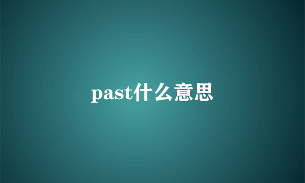 past什么意思