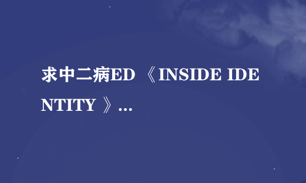 求中二病ED 《INSIDE IDENTITY 》中文歌词