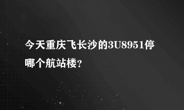 今天重庆飞长沙的3U8951停哪个航站楼？