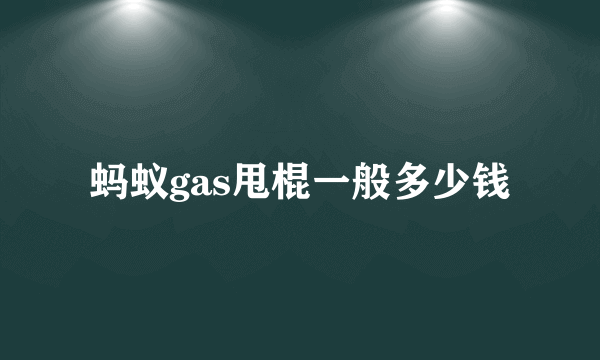 蚂蚁gas甩棍一般多少钱