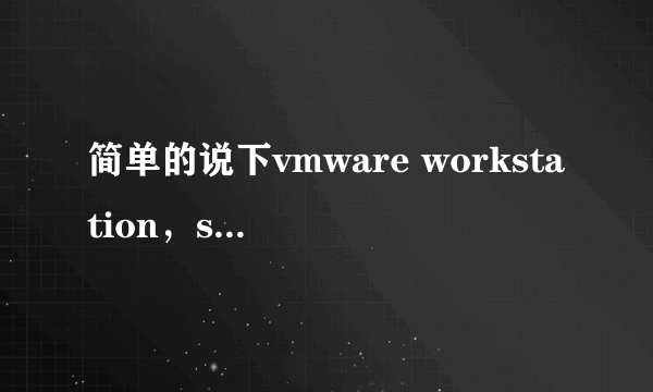 简单的说下vmware workstation，server和esx server的区别