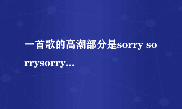 一首歌的高潮部分是sorry sorrysorry sorrysorry sorry，不是男的 ，好像是一个组合。非常劲爆。