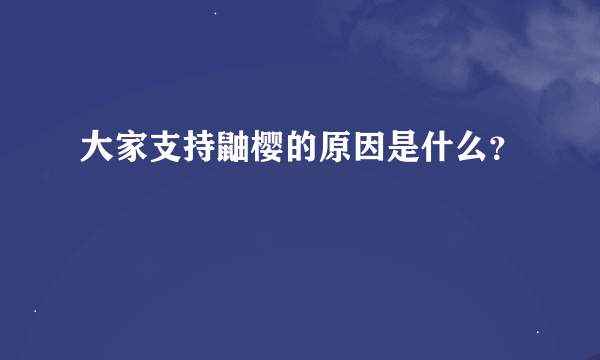 大家支持鼬樱的原因是什么？