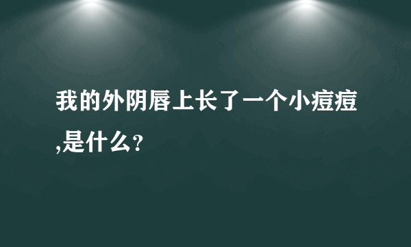 我的外阴唇上长了一个小痘痘,是什么？