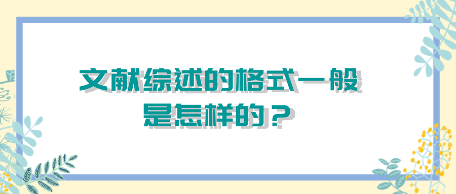 文献综述的格式一般是怎样的？