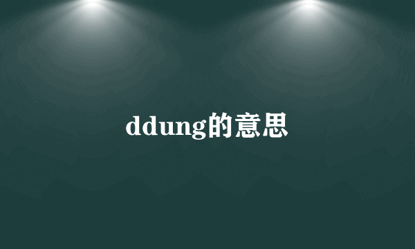 ddung的意思