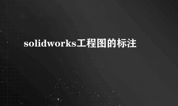 solidworks工程图的标注