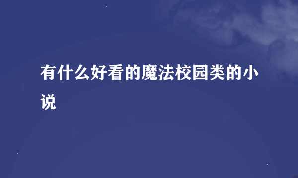 有什么好看的魔法校园类的小说