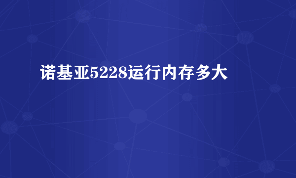 诺基亚5228运行内存多大