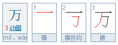 万字笔顺笔画顺序