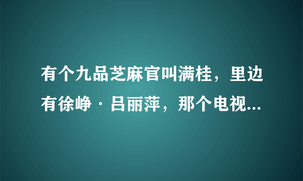 有个九品芝麻官叫满桂，里边有徐峥·吕丽萍，那个电视叫啥啊？？？