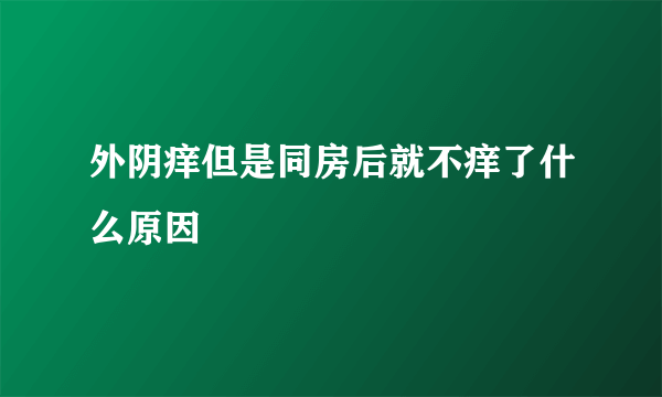 外阴痒但是同房后就不痒了什么原因