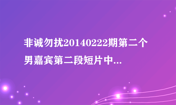 非诚勿扰20140222期第二个男嘉宾第二段短片中最后一个钢琴配乐是什么