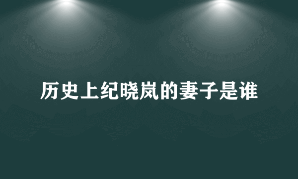 历史上纪晓岚的妻子是谁