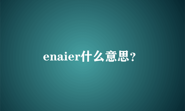 enaier什么意思？