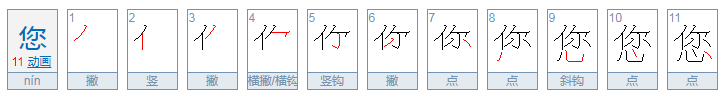 “您”字的正确用法