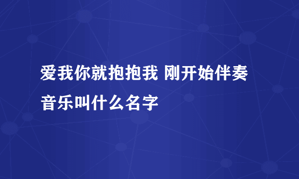 爱我你就抱抱我 刚开始伴奏音乐叫什么名字