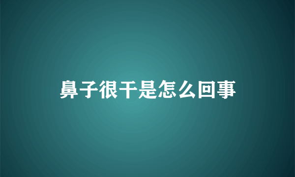 鼻子很干是怎么回事