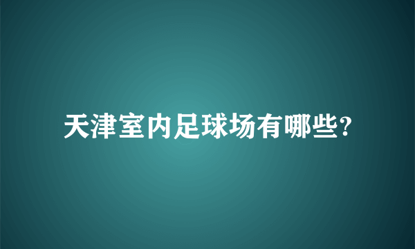 天津室内足球场有哪些?