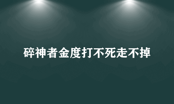 碎神者金度打不死走不掉