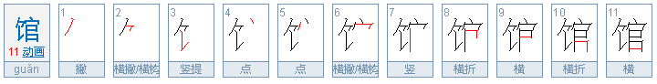 馆怎么组词馆排在第一个