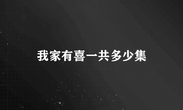 我家有喜一共多少集