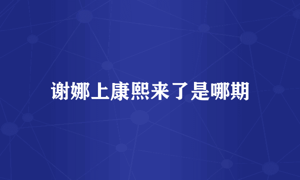 谢娜上康熙来了是哪期