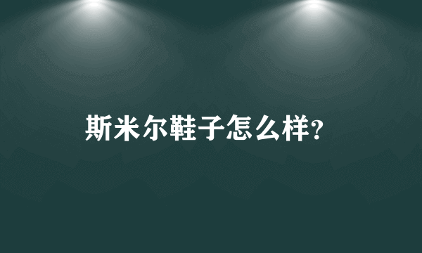 斯米尔鞋子怎么样？