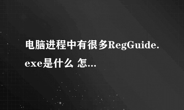 电脑进程中有很多RegGuide.exe是什么 怎么删除？？