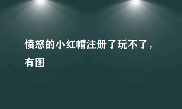 愤怒的小红帽注册了玩不了，有图