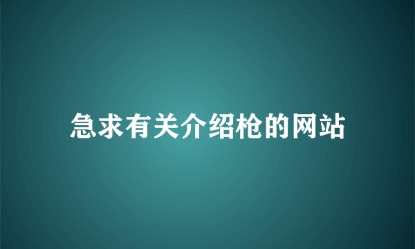 急求有关介绍枪的网站