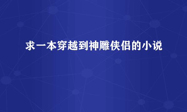 求一本穿越到神雕侠侣的小说