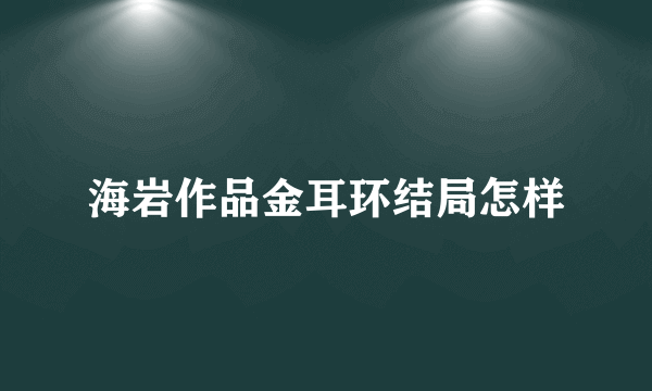 海岩作品金耳环结局怎样