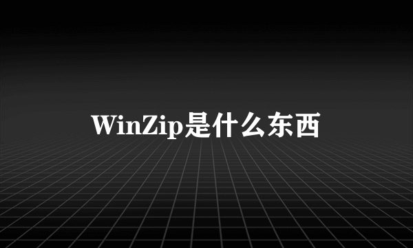 WinZip是什么东西