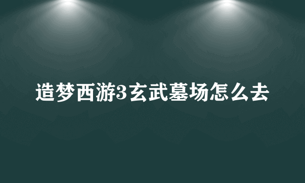 造梦西游3玄武墓场怎么去